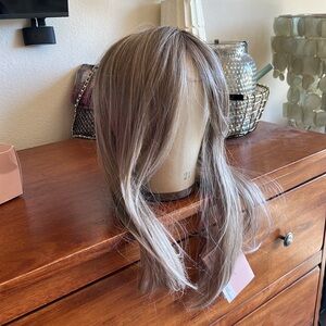 Raquel Welch Straight 18 In Top Billing TOPPER 3/4 wig Iced Latte Macchiato NWT